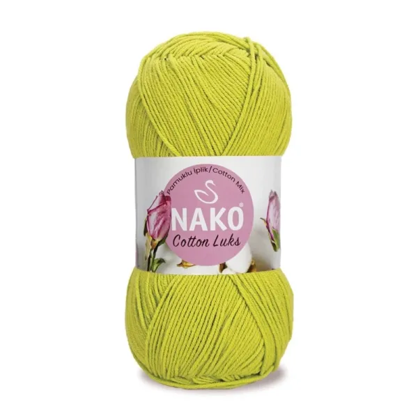 Nako Cotton Lüks Neon Yeşili Örgü İpliği 97566