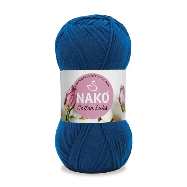 Nako Cotton Lüks Parlament Mavi Örgü İpliği 97562