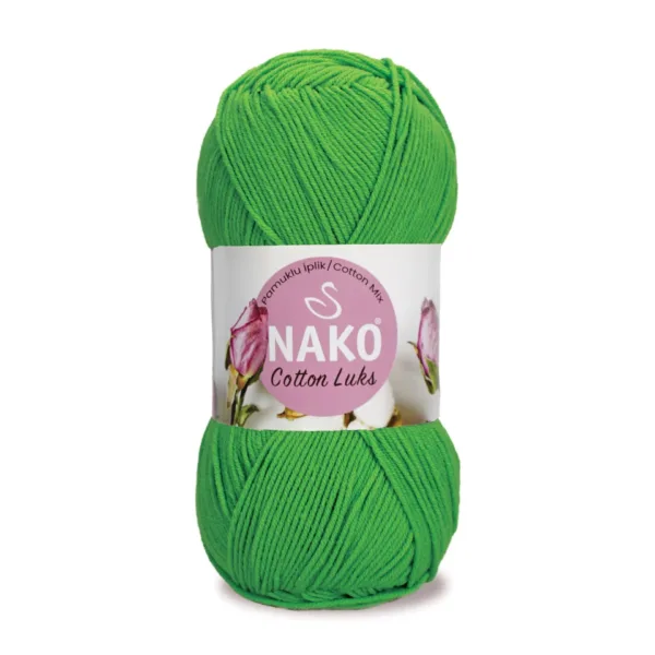 Nako Cotton Lüks Yeşil Örgü İpliği 97571
