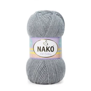 Nako Elit Baby Açık Gri Melanj Bebe Örgü İpliği 00195