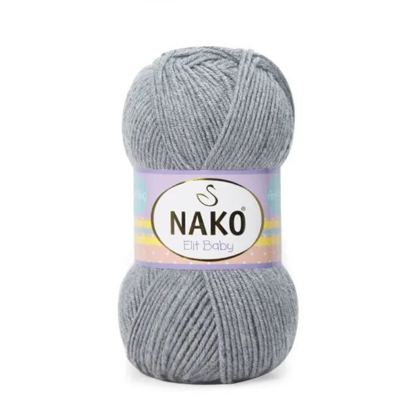 Nako Elit Baby Açık Gri Melanj Bebe Örgü İpliği 00195