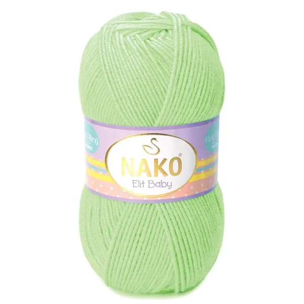 Nako Elit Baby Fıstık Yeşili Bebe Örgü İpliği 06712