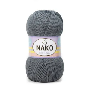 Nako Elit Baby Koyu Gri Melanj Bebe Örgü İpliği 00790