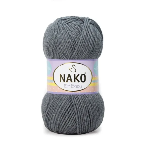 Nako Elit Baby Koyu Gri Melanj Bebe Örgü İpliği 00790