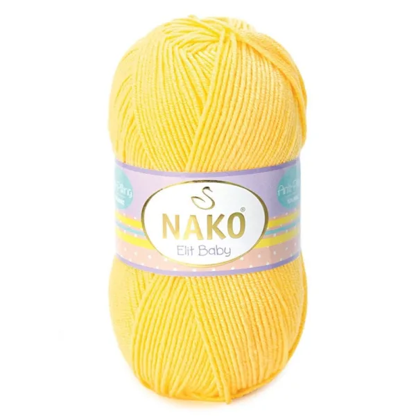 Nako Elit Baby Sarı Bebe Örgü İpliği 02857