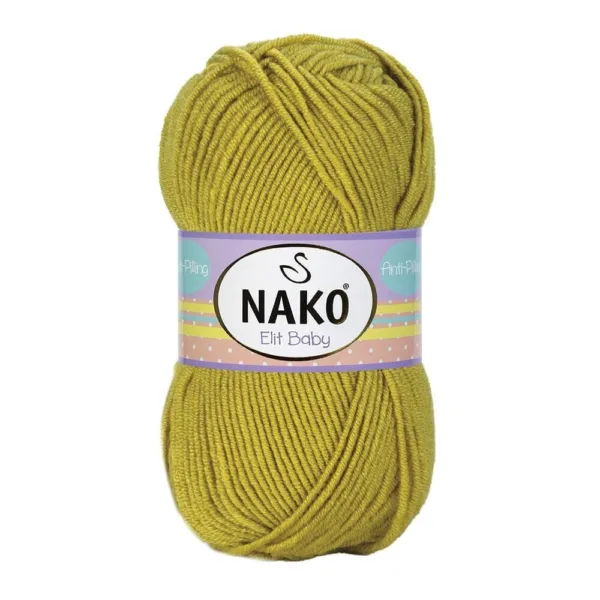 Nako Elit Baby Yağ Yeşili Bebe Örgü İpliği 06687