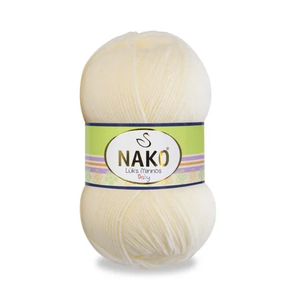 Nako Lüks Minnoş Baby Ekru Bebe İpliği 99064