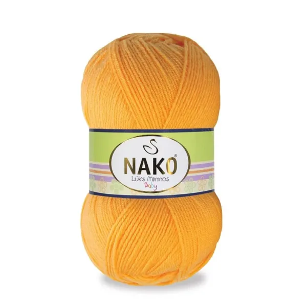 Nako Lüks Minnoş Baby Koyu Sarı Bebe İpliği 03639