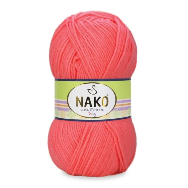 Nako Lüks Minnoş Baby Neon Mercan Bebe İpliği 11157