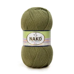 Nako Lüks Minnoş Baby Zeytin Yeşili Bebe İpliği 11909