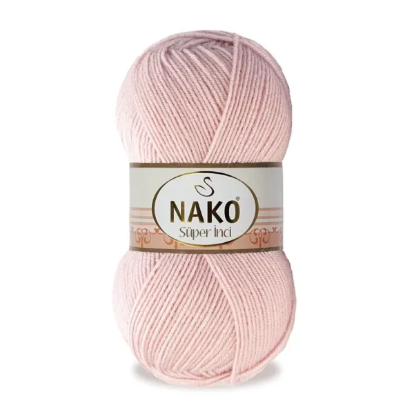 Nako Süper İnci Açık Pudra El Örgü İpi 01479