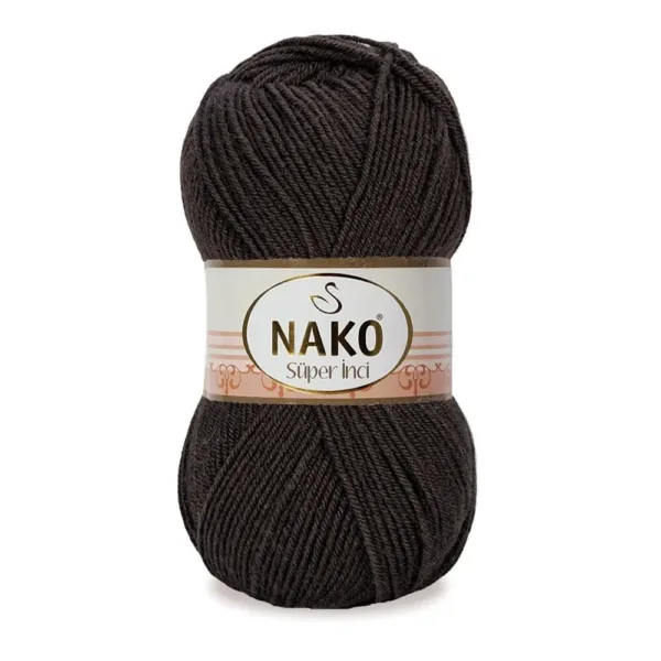 Nako Süper İnci Kahverengi El Örgü İpi 06962