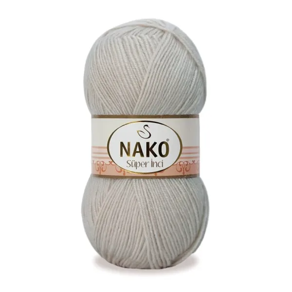 Nako Süper İnci Kanvas Beji El Örgü İpi 02167