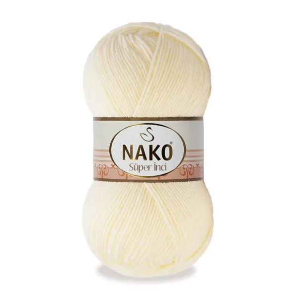 Nako Süper İnci Krem El Örgü İpi 00256