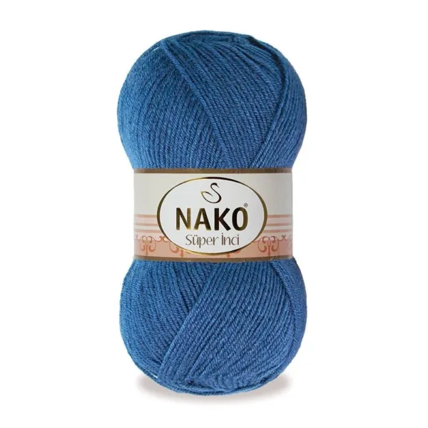 Nako Süper İnci Orta Mavi El Örgü İpi 00517