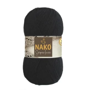 Nako Süper İnci Siyah El Örgü İpi 00217