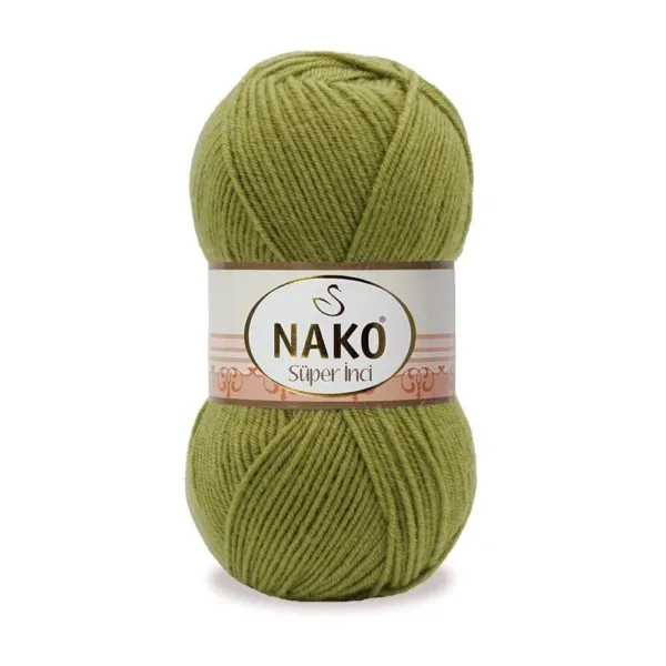 Nako Süper İnci Yaprak Yeşili El Örgü İpi 10268
