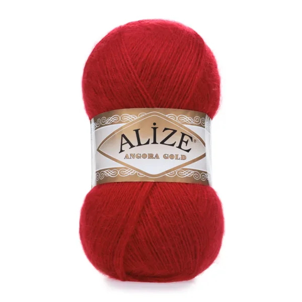 Alize Angora Gold Koyu Kırmızı Örgü İpliği 106