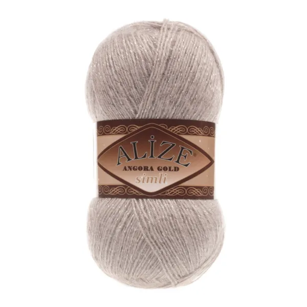 Alize Angora Gold Simli Açık Vizon El Örgü İpliği 541