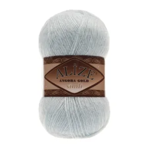 Alize Angora Gold Simli Buz Mavi El Örgü İpliği 514