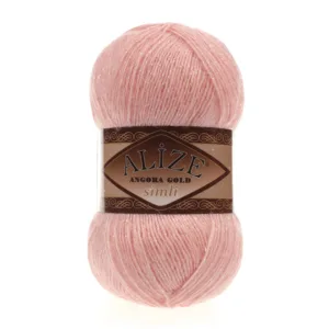 Alize Angora Gold Simli Gelin Pembesi El Örgü İpliği 363