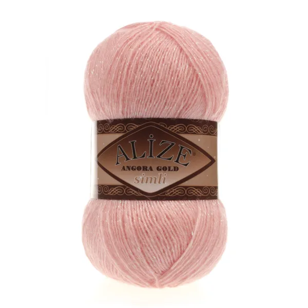 Alize Angora Gold Simli Gelin Pembesi El Örgü İpliği 363