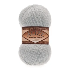 Alize Angora Gold Simli Gri El Örgü İpliği 21