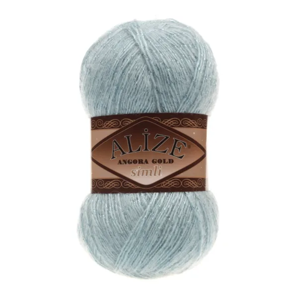 Alize Angora Gold Simli Peri Mavisi El Örgü İpliği 114