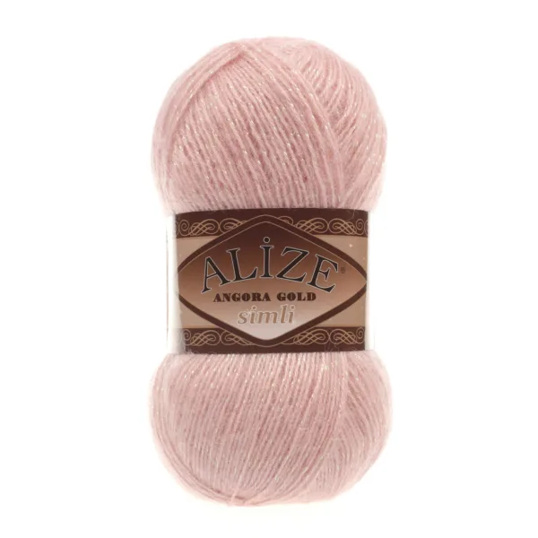 Alize Angora Gold Simli Pudra El Örgü İpliği