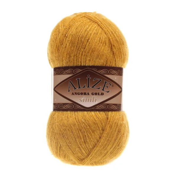 Alize Angora Gold Simli Safran El Örgü İpliği 02