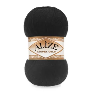 Alize Angora Gold Siyah Örgü İpliği 60