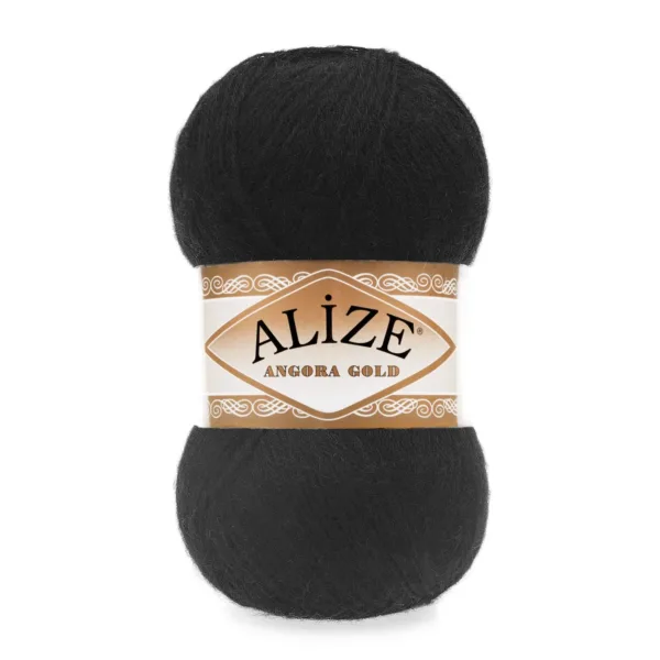 Alize Angora Gold Siyah Örgü İpliği 60