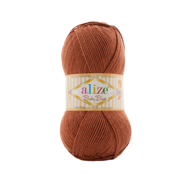 Alize Baby Best Kızıl Kahve El Örgü İpliği 572