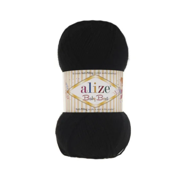 Alize Baby Best Siyah El Örgü İpliği