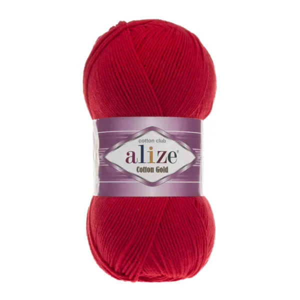 Alize Cotton Gold Kırmızı Örgü İpliği 56