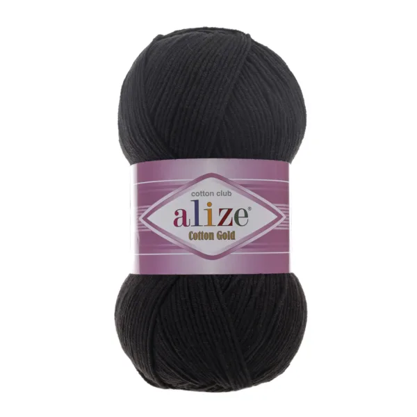 Alize Cotton Gold Siyah Örgü İpliği 60