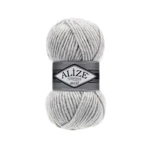 Alize Süperlana Maxi Açık Gri Melanj Örgü İpliği 208