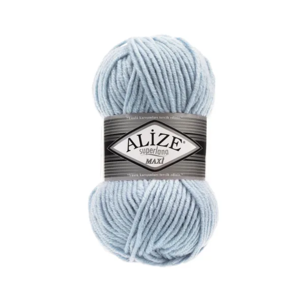 Alize Süperlana Maxi Açık Mavi Örgü İpliği 480