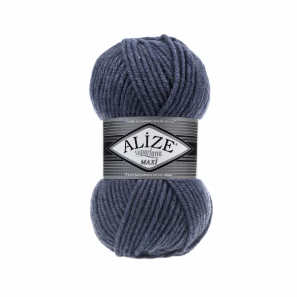 Alize Süperlana Maxi Denim Melanj Örgü İpliği 203