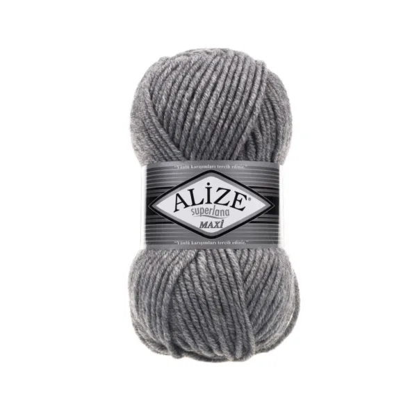 Alize Süperlana Maxi Gri Melanj Örgü İpliği 21