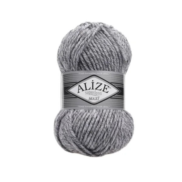 Alize Süperlana Maxi Gri Örgü İpliği 801