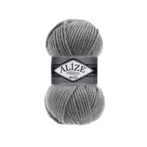 Alize Süperlana Maxi Kömür Gri Örgü İpliği 87