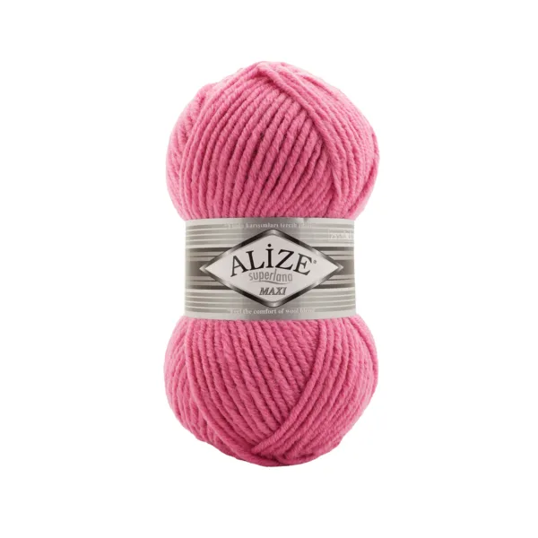 Alize Süperlana Maxi Koyu Pembe Örgü İpliği 178