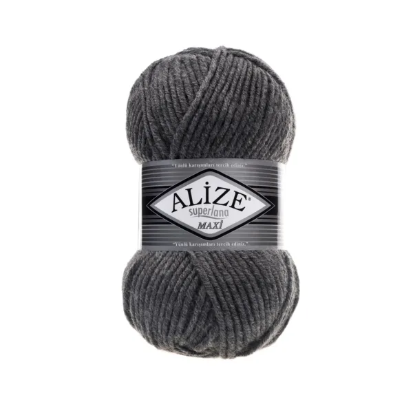 Alize Süperlana Maxi Orta Gri Melanj Örgü İpliği 182