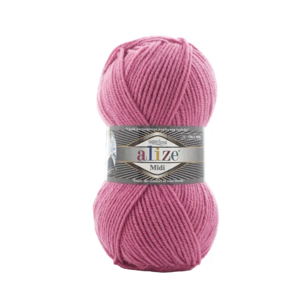 Alize Süperlana Midi Koyu Pembe Örgü İpliği