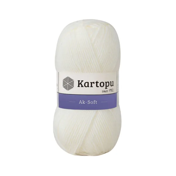 Kartopu Aksoft Açık Krem El Örgü İpliği K19