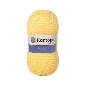 Kartopu Aksoft Açık Sarı El Örgü İpliği K309
