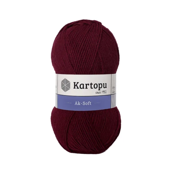 Kartopu Aksoft Bordo El Örgü İpliği K110