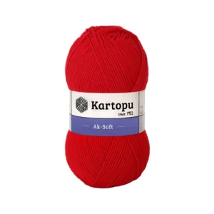 Kartopu Aksoft Kırmızı El Örgü İpliği K150