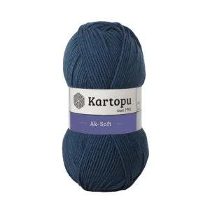 Kartopu Aksoft Kot Mavi El Örgü İpliği K650